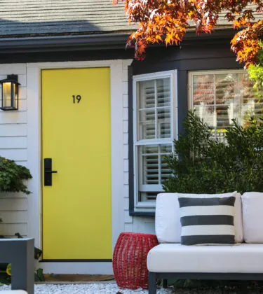 Yellow dor and seating